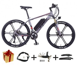 Bike Bike BIKE Electric Bicycle, Electric Mountain Bike - 27 Speed, 26 Inch, 350W Motor, 30Km / H, Removable Lithium Battery, Suitable for All Terrain Gray-35Km, 45Km