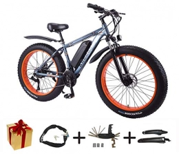 Bike Bike BIKE Electric Bicycle, Mountain Cycling Bicycle - 350W 36V Mountain Bike 26 inch 27 Speed Fat Tire Snow Bike Removable Battery Gray-50Km, 70Km