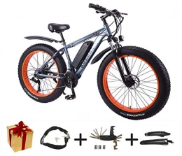 Bike Bike BIKE Electric Bicycle, Mountain Cycling Bicycle - 350W 36V Mountain Bike 26 inch 27 Speed Fat Tire Snow Bike Removable Battery Gray-50Km, 90Km