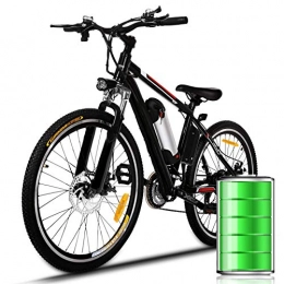 Bunao Electric Mountain Bike Bunao 26 inch Wheel Electric Bike Aluminum Alloy 36V 8AH Lithium Battery Mountain Cycling Bicycle, 21-speed (26 inch_1)