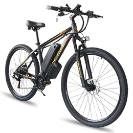 BYINGWD Electric Mountain Bike BYINGWD Ebike, Electric Bicycles, Adult Electric Bicycles, Electric Mountain Bikes，29 Inches Electric Bikes For Adults, Electric Bicycle E-bike ，21-speed(Color:Black)