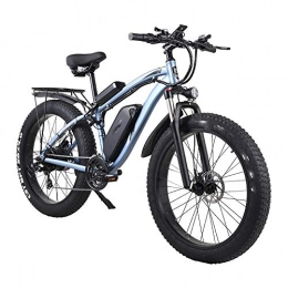 DAHU Bike DAHU Electric Bike 1000W Electric Fat Bike Beach Bike Cruiser Electric Bicycle 48V17ah Lithium Battery Ebike Electric Mountain Bike, Blue