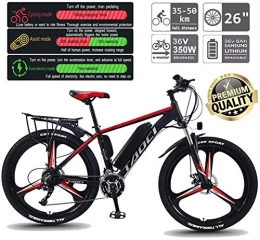 RDJM Electric Mountain Bike Ebikes, 26'' Electric Mountain Bike with 30 Speed Gear And Three Working Modes, E-Bike Citybike Adult Bike with 350W Motor for Commuter Travel (Color : Red)