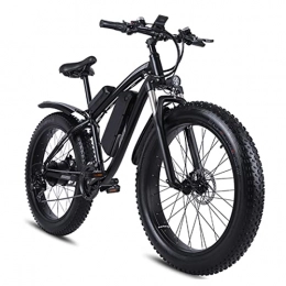 Electric oven Bike Electric Bicycle for Adults 26" Electric City Bike, with 48V 17Ah Lithium Battery and1000W Powerful Motor, 24.8 MPH Through Commuter Ebike for Man (Color : Black)