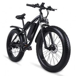 Electric oven Bike Electric bike 1000W electric fat bike beach bike electric bicycle 48v17ah lithium battery ebike electric mountain bike (Color : Black)