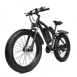 Electric oven Bike Electric Bike 1000W for Adults 26 Inch Fat Tire Electric Bike Aluminum Alloy Outdoor Beach Mountain Bike Snow Bicycle Cycling (Color : Black)