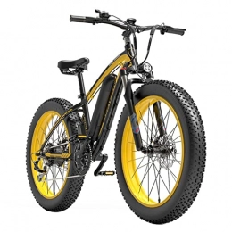Electric oven Bike Electric Bike 1000w for Adults, 48v 16Ah Lithium-Ion Battery Removable Electric Mountain Bicycle 26'' Fat Tire Ebike 25mph Snow Beach E-Bike (Color : 16AH yellow)