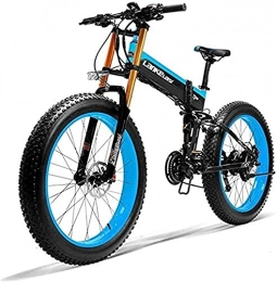 CASTOR Bike Electric Bike 26" Electric Mountain Bike, 36V 250W 6AH Lithium Battery Hidden Battery CrossCountry Bike, Double disc Brake Alloy Electric Bike (Color : Blue)