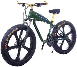 CASTOR Electric Mountain Bike Electric Bike 26 Inch 21 / 24 / 27 Speed Electric Mountain Bikes With 4.0" Fat Snow Bicycles Dual Disc Brakes Brakes Beach Cruiser Men Sports Ebikes (Color : 10Ah, Size : Green)