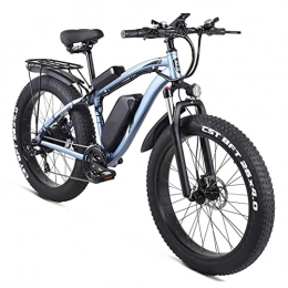 bzguld Electric Mountain Bike Electric bike 26 Inch 4.0 Fat Tire Electric Bike 1000W Mens Mountain Bike Snow Bike with 48V17Ah Lithium Battery Professional 7 Speed E-bike Max Load 330 lbs (Color : Blue, Motor : 1000W)