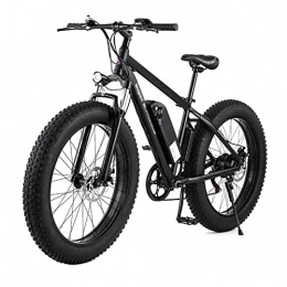 bzguld Electric Mountain Bike Electric bike Adults Electric Bike 1000W Motor Max Speed 28Mph 26"Fat Tire Electric Bicycle 48V 17Ah Lithium Battery Snow Beach E-Bike Dirt Bicycles (Color : Black)