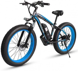 Erik Xian Bike Electric Bike Electric Mountain Bike 1000W 26inch Fat Tire Electric Bicycle Mountain Beach Snow Bike for Adults Aluminum Electric Scooter 21 Speed Gear E-Bike with Removable 48V17.5A Lithium Battery f