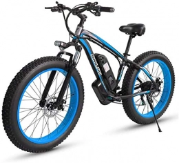 Erik Xian Electric Mountain Bike Electric Bike Electric Mountain Bike 21 Speed 1000W Electric Bicycle 26 4.0 Fat Bike 5 PAS Hydraulic Disc Brake 48V 17.5Ah Removable Lithium Battery Charging for the jungle trails, the snow, the beach