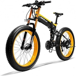 Erik Xian Electric Mountain Bike Electric Bike Electric Mountain Bike 26" Electric Mountain Bike, 36V 250W 6AH Lithium Battery Hidden Battery Cross-Country Bike, Double disc Brake Alloy Electric Bike (Color : Yellow) for the jungle t