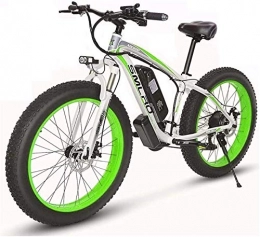 Fangfang Bike Electric Bikes, 26'' Electric Mountain Bike with Removable Large Capacity Lithium-Ion Battery (48V 17.5ah 500W) for Mens Outdoor Cycling Travel Work Out And Commuting , E-Bike ( Color : White Green )