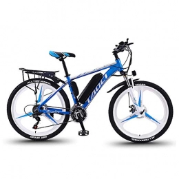 LYIETUR Bike Electric Bikes for Adult Super Magnesium Alloy All Terrain Ebikes Mountain Bikes Bicycles 26 Inch 36V 350W Lithium-Ion Battery Hybrid Bike Blue-8AH / 50KM