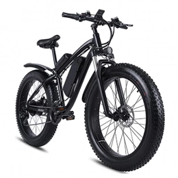 AWJ Electric Mountain Bike Electric Bikes for Adults Electric Bike for Adults 1000W 48V Motor 26 inch 4.0 Fat Tire 300 Lbs 30 Mph Electric Mountain Beach Snow Bicycle for Men E Bike