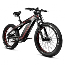 AWJ Electric Mountain Bike Electric Bikes for Adults Electric Bike for Adults 50km / H 1000W / 750W Motor 26"4.0 Fat Tire Mountain Electric Bicycle Carbon Fiber All Terrains Shoulder Shock Snow E Bike