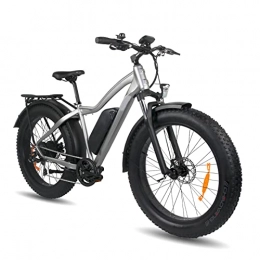 LWL Bike Electric Bikes for Adults Electric Bikes For Adults 25 Mph 750W 26 Inch Full Terrain Fat Tire Electric Snow Bicycle 48V 13Ah Li-Ion Battery Ebike For Men (Color : Light grey)