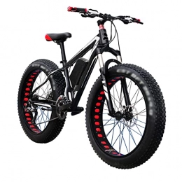 LWL Electric Mountain Bike Electric Bikes for Adults Mountain Electric Bike 26 Inches Fat Tire 1500w Rear Wheel Motor Hydraulic 48V Li-Ion Battery Electric Snow Ebike (Color : Black)