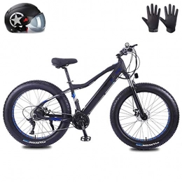 Amantiy Electric Mountain Bike Electric Mountain Bike, Bicicleta de montaña eléctrica Fat Tire para adultos, bicicletas de nieve 36V 10Ah Li-Battery 350-1500W, bicicleta de playa de aleación de aluminio de 27 velocidades, ruedas de