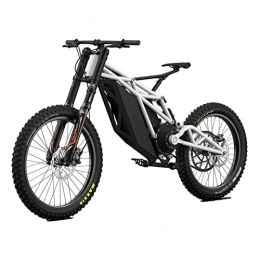 Electric oven Bike Electric Mountain Bike for Adults 8000w Motor 60 Mph All Terrain Electric Bicycle 72v 48ah Lithium Battery Ebike (Color : White)