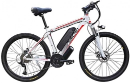 WJSWD Bike Electric Snow Bike, 26" Electric Mountain Bike for Adults, 360W Aluminum Alloy Ebike Bicycle Removable, 48V / 10A Lithium Battery, 21-Speed Commute Ebike for Outdoor Cycling Travel Work Out Lithium Batt