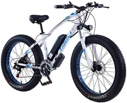 WJSWD Bike Electric Snow Bike, 26 Inch Fat Tire Electric Bike 48V 1000W Motor Snow Electric Bicycle With 21 Speed Mountain Electric Bicycle Pedal Assist Lithium Battery Hydraulic Disc Brake Lithium Battery Beach