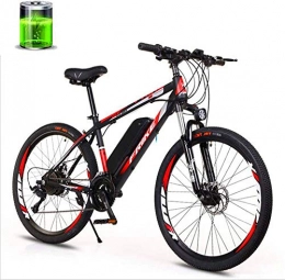 WJSWD Bike Electric Snow Bike, Adult Electric Mountain Bike, 26-Inch 27-Speed City Bike, 10AH Lithium Battery 36V250W Motor, Endurance 50 Kilometers, Hard Tail Electric Bike Lithium Battery Beach Cruiser for Adu