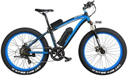 WJSWD Bike Electric Snow Bike, Powerful 1000W Aluminum Alloy Men's Electric Bike with 16A Lithium Battery and LCD Display 7 Speed Electric Mountain Bike Professional Transmission System Brushless Geared Lithium