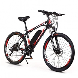 FRIKE Electric Mountain Bike FRIKE Electric Bicycles, Adult Electric Bicycles, Electric Mountain Bikes，26’’ Electric Bikes For Adults, Electric Bicycle E-bike，21-speed(Color:Red)