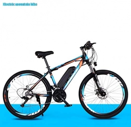 GASLIKE Electric Mountain Bike GASLIKE Adult 26Inch Electric Mountain Bike Mens, 21 speed Beach Snowm Electric Bicycle, City Road Electric Bikes, 36V 8AH Lithium Battery, B