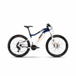 HAIBIKE Electric Mountain Bike HAIBIKE Sduro HardSeven 5.0 Yamaha Electric Bike 2019, Blue / White / Orange, M / 44 cm