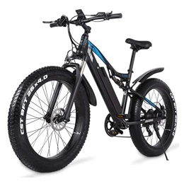 HMEI Electric Mountain Bike HMEI EBike 26" Fat Tire Electric Bike Adult 1000W Electric Bicycles 48V 17AH Removable Lithium Battery Ebike Aluminium Frame 5 Gear Speed Beach Mountain E-Bike for Adults