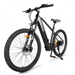 HMEI Electric Mountain Bike HMEI Electric Bikes for Adults Men 250W Electric Mountain Bike 27.5 Inch 140 KM Long Endurance Power Assisted Electric Bicycle Torque Sensor Ebike (Color : Black)