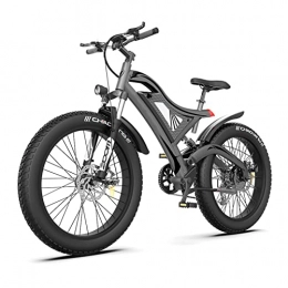 HMEI Electric Mountain Bike HMEI Electric Bikes for Adults Mountain Electric Bike 750W 26inch 4.0 Fat Tire Ebike 48V 15Ah Lithium Battery Beach City Electric Bicycle 27MPH (Color : Dark Grey)