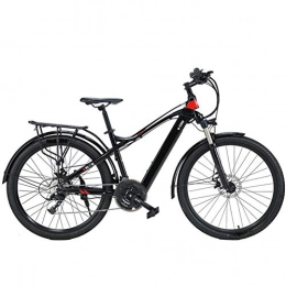 HWOEK Bike HWOEK Mountain Electric Bike, 27.5 Inch Travel Electric Bicycle Dual Disc Brakes with Mobile Phone Size LCD Display 27 Speed Removable Battery City Electric Bike for Adults, black red, B 9.6AH