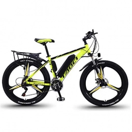 KT Mall Bike KT Mall 26'' Electric Mountain Bike with Removable Large Capacity Lithium-Ion Battery (36V 350W 8Ah) Dual Disc Brakes for Outdoor Cycling Travel Work Out, black yellow, 30 Speed