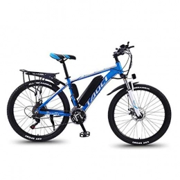 KT Mall Bike KT Mall 26'' Electric Mountain Bike with Removable Large Capacity Lithium-Ion Battery (36V 350W 8Ah) Dual Disc Brakes for Outdoor Cycling Travel Work Out, white blue, 30 Speed