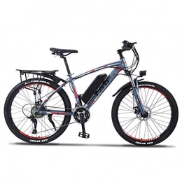 KT Mall Bike KT Mall 26 in Electric Bikes for Adults 350W Aluminum Alloy Mountain E- Bikes with 36V13ah Lithium Battery and Controller, Double Disc Brake 27 Speed Bicycle Boost Endurance 90Km, Gray Red
