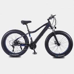 KT Mall Bike KT Mall 350W Mountain Electric Bikes 26In Fat Tire E-Bike with 27-Speed Transmission System and Charging Time 3 Hours Lithium Battery(10AH36V), Range of 35 Kilometers, Black