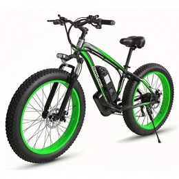 KT Mall Bike KT Mall Electric Bicycle 48V 27 Speed Disc Brake Aluminum Alloy 15AH Lithium Battery 26" 4.0 Wide Wheel Snowmobile Suitable for Commuting Travel with A Maximum Load of 150 Kg, Green