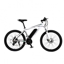 KUSAZ Bike KUSAZ Electric mountain bike, 250W 26-inch electric bike with detachable 36V / 10AH lithium-ion battery, lockable front fork, suitable for adults-white