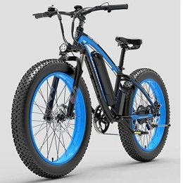 Sucfami Bike LANKELEISI XF4000 26 Inch Pedal Assist Electric Mountain Bike 4.0 Fat Tire Snow Bike Strong Power 48V Lithium Battery Beach Bike Lockable Suspension Fork