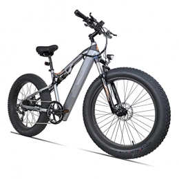 LDGS Electric Mountain Bike LDGS ebike Electric Bike for Adults 48V 750W 26 Inch Fat Tire Electric Mountain Bike Full Suspension 9 Speed Ebike