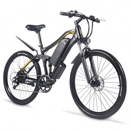 LDGS Electric Mountain Bike LDGS ebike Electric Bike For Adults 500W 27.5 Inch Tire 48V 15Ah Lithium Battery E Bike Mens Mountain Adult Electric Bicycle (Color : Black)