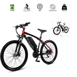 LOO LA Electric Mountain Bike LOO LA Sports Mountain Bike 26 inch Aviation aluminum alloy frame 240w 48v 10ah Lithium Battery Bicycle Ebike, Pedal Assist Shock Absorber Variable 27 Speed Bike