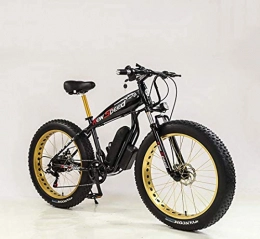 SHJR Electric Mountain Bike Mens Adult Electric Mountain Bike, 48V Lithium Battery Electric Snow Bicycle, Aluminum Alloy Offroad E-Bikes, 26 Inch 4.0 Fat Tire, A, 48V