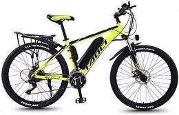 Mu Electric Mountain Bike MU Electric Bike Electric Mountain Bike for Adult, Aluminum Alloy Bicycles All Terrain, 26" 36V 350W 13Ah Detachable Lithium Ion Battery, Yellow 1, 13Ah 80 Km