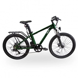 Mycle Electric Mountain Bike Mycle Climber Electric Mountain Bike with Removable LG12.8Ah Battery | Shimano 250W Motor | 70km Range | 5 Power Levels & Microshift 7 Speed Gears | 26” Tyres | LCD Display (Greenwich Green)